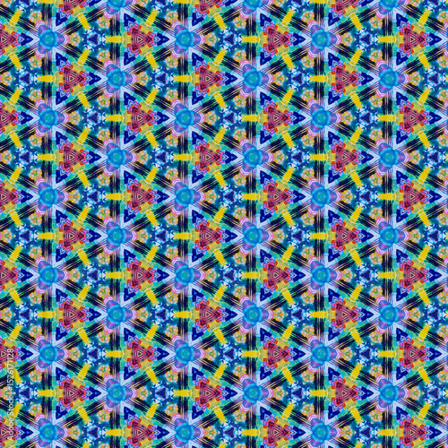 multicolor seamless watercolor geometry pattern for unique and elegant fabric printing purposes also abstract