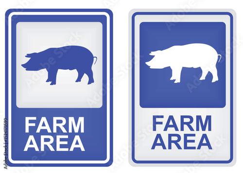 Farm area sign. vector illustration