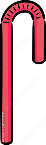 Illustration of plastic straw
