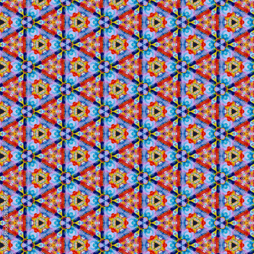 multicolor seamless watercolor geometry pattern for unique and elegant fabric printing purposes also abstract