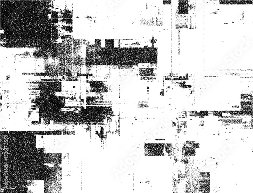 Vector white and black paper grunge vintage old aged texture. Vintage grunge newspaper collage background.