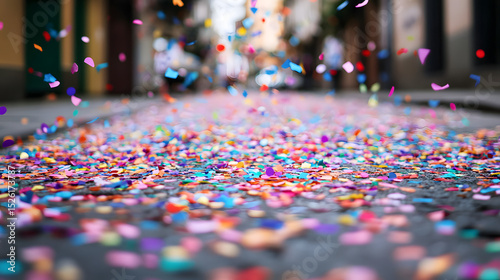 Wallpaper Mural Urban Festive: Colorful Confetti on the Street Torontodigital.ca