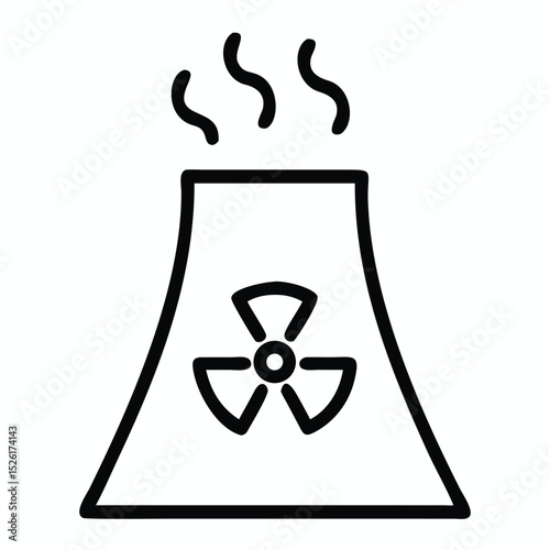 radiation warning sign vector file isolated with white background