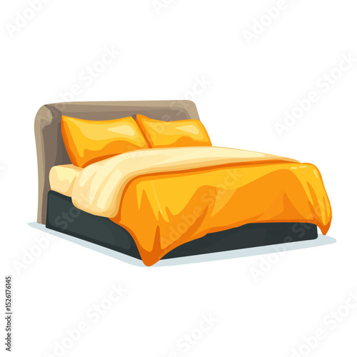2D flat Bed Sheets vector illustration, isolated on a white background.
