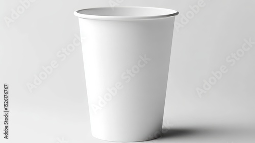 Wallpaper Mural Simple White Paper Cup for Hot or Cold Drinks, Ideal for Mockups, Branding, and Presentations Torontodigital.ca