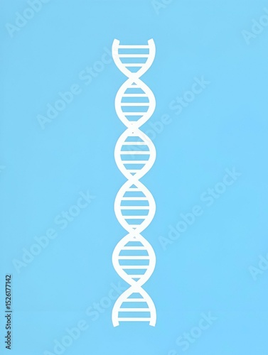 DNA Sequence. Frontal view. White-Cyan. 2 videos in 1 file. Lateral view of DNA sequences. Loopable. More options in my portfolio. 
