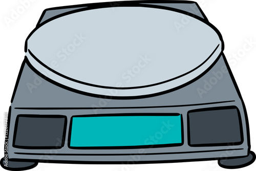 Illustration of weighing machine
