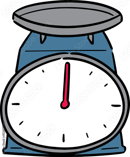 Illustration of weighing machine
