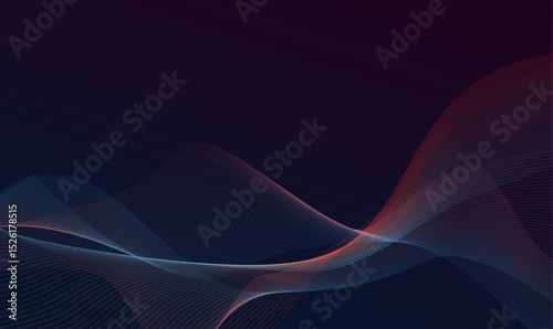 Abstract Gradient Wave Lines Background,  Abstract Flowing Line Pattern, Vector illustration.