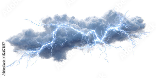 Electrifying storm cloud illuminates night