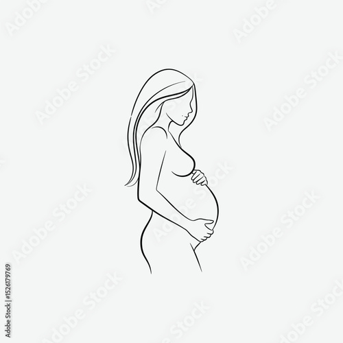 Download high-quality pregnancy vector silhouette for maternity, baby shower, and motherhood designs. Perfect for crafts, printables, and digital art.