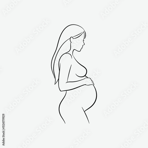 Download high-quality pregnancy vector silhouette for maternity, baby shower, and motherhood designs. Perfect for crafts, printables, and digital art.