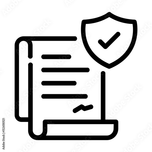 insurance policy Line Icon