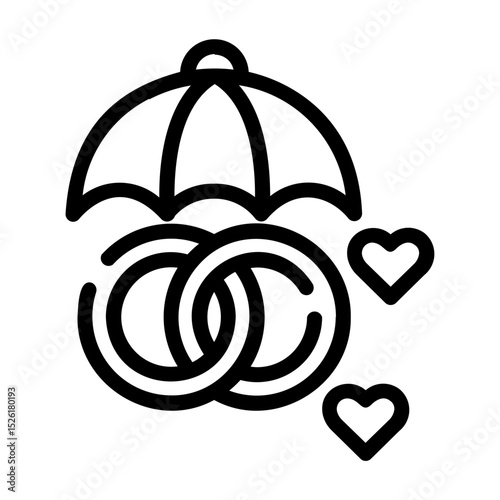 wedding insurance Line Icon