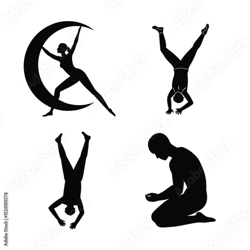 silhouette yoga day bundle  