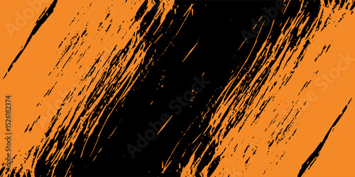 orange black brush wrap car sticker pattern banner abstract sporty lines black orange color combination grunge brush modern pattern.