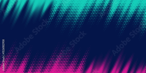 Vector halftone gradient effect. Vibrant abstract background.