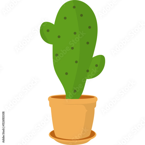 Cactus in Pot Illustration
