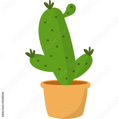 Cactus in Pot Illustration