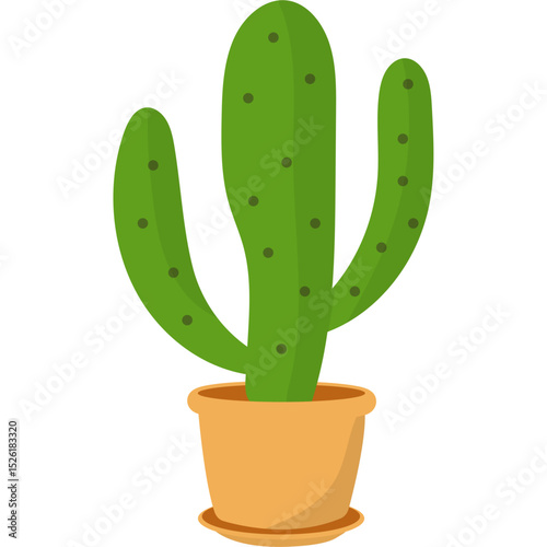 Cactus in Pot Illustration