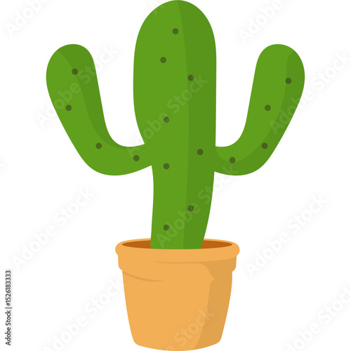 Cactus in Pot Illustration