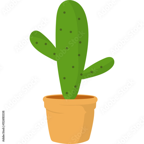Cactus in Pot Illustration