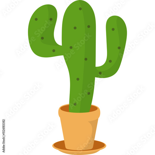 Cactus in Pot Illustration