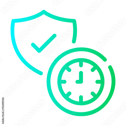 long term Line Gradient Icon