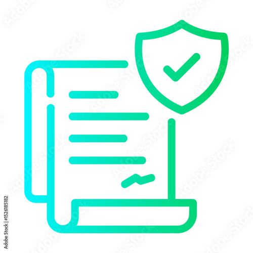 insurance policy Line Gradient Icon