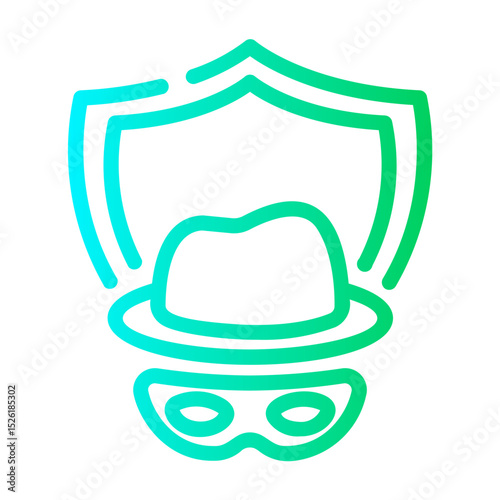 theft insurance Line Gradient Icon