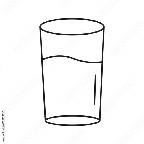 drinking water glass icon. Drinking water glass symbol in restaurant or cafe. Vector illustration. on white background.