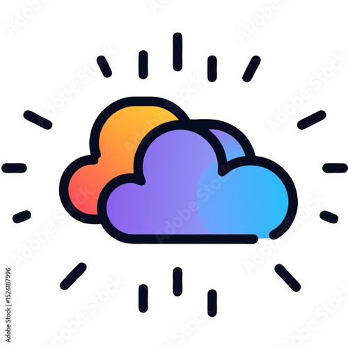 Cloud Infrastructure Automation Icon – Cloud Service Management Concept