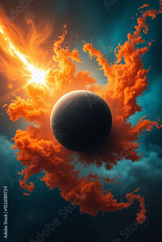 Luminous Orb Pulsing in Grainy Space