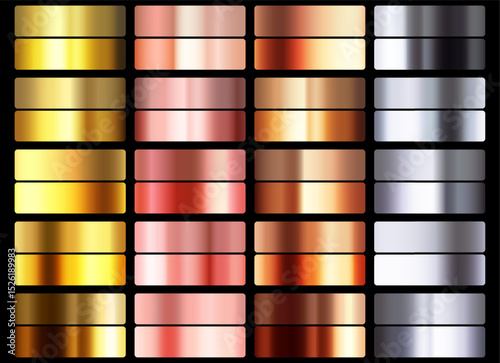 Metallic gradient color palette