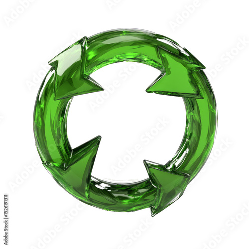Green Glass Recycling Symbol
