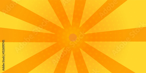 orange yellow sun ray light for summer background, sunburst abstract background, sun rays background for promotion banner, poster, greeting card, social media