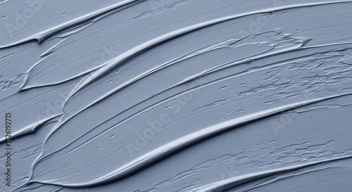 A textured, abstract painting with a monochromatic color scheme, featuring horizontal brush strokes and a smooth, glossy finish.