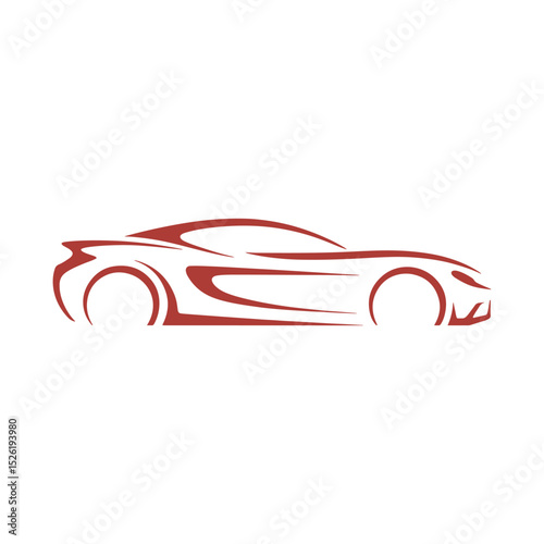 Unique car logo Modern and minimalist vector and abstract logo