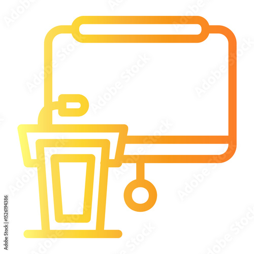 keynote presentation Line Gradient Icon