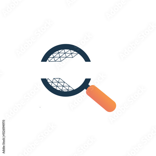 Unique magnify glass logo Modern and minimalist vector and abstract logo