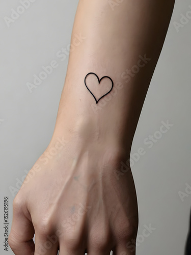 heart shape tattoo , minimal tattoo , tattoo design