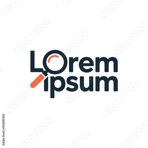 Unique magnify glass logo Modern and minimalist vector and abstract logo