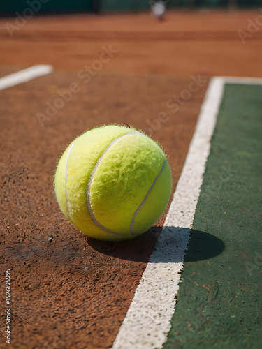 tennis ball on the court