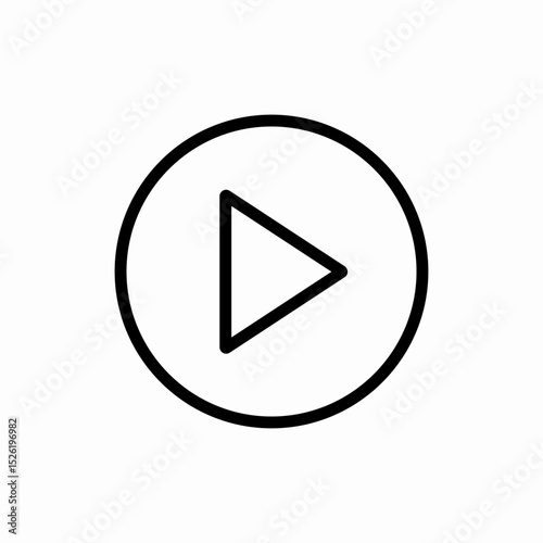 media play button icon vector sign