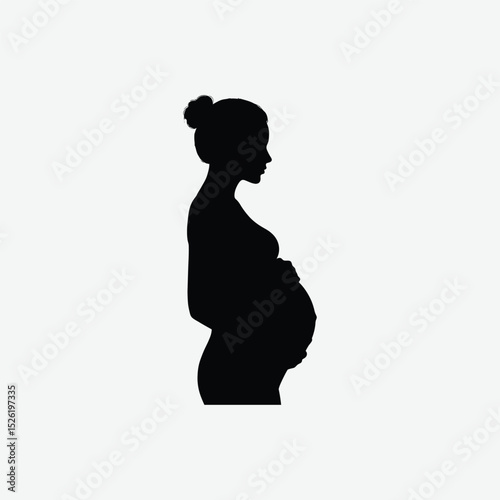 Download high-quality pregnancy vector silhouette for maternity, baby shower, and motherhood designs. Perfect for crafts, printables, and digital art.