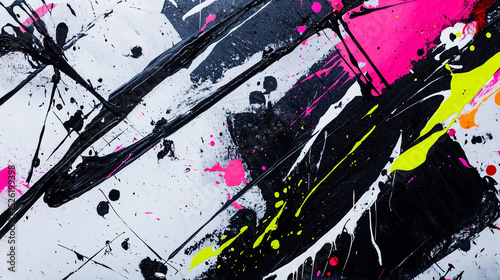 Abstract Colorful Paint Splatter Texture High-Resolution Digital Art Print