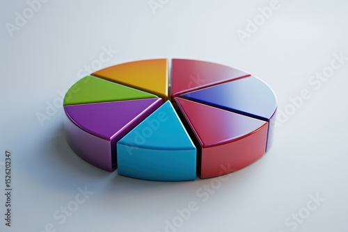 A pie chart illustrating asset allocation, showcasing the diversification strategy employed by a prudent investor to manage risk. 