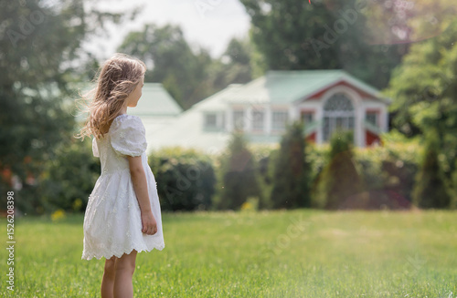 Canvas Print Children in the summer park