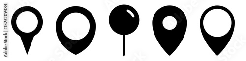 Locatin pin icon set simple design