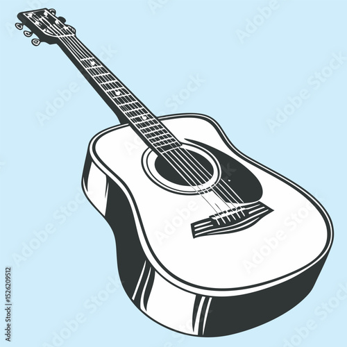 Acoustic guitar isolated on white free online download.